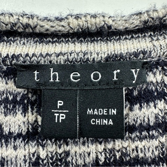 Theory Belira Melange Ribbed Knit Wool Tunic Sweater Petite Womens Sz 0 - Picture 2 of 8